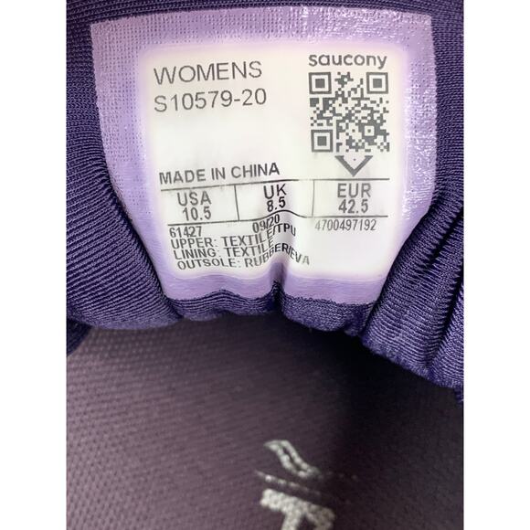 Saucony Ride 13 Women's Size 10.5 Purple Running Sneakers S10579-20 - Picture 8 of 8